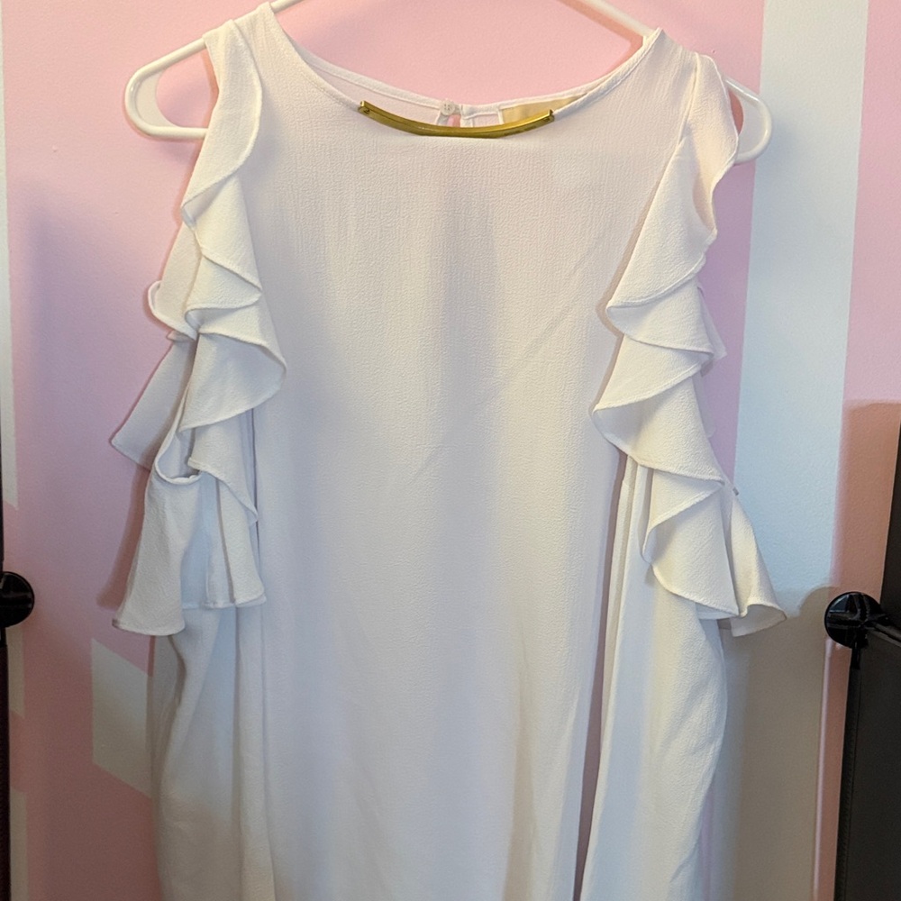 ❤️🩷❤️🩷Michael Kors Cream Textured Blouse❤️🩷❤️🩷